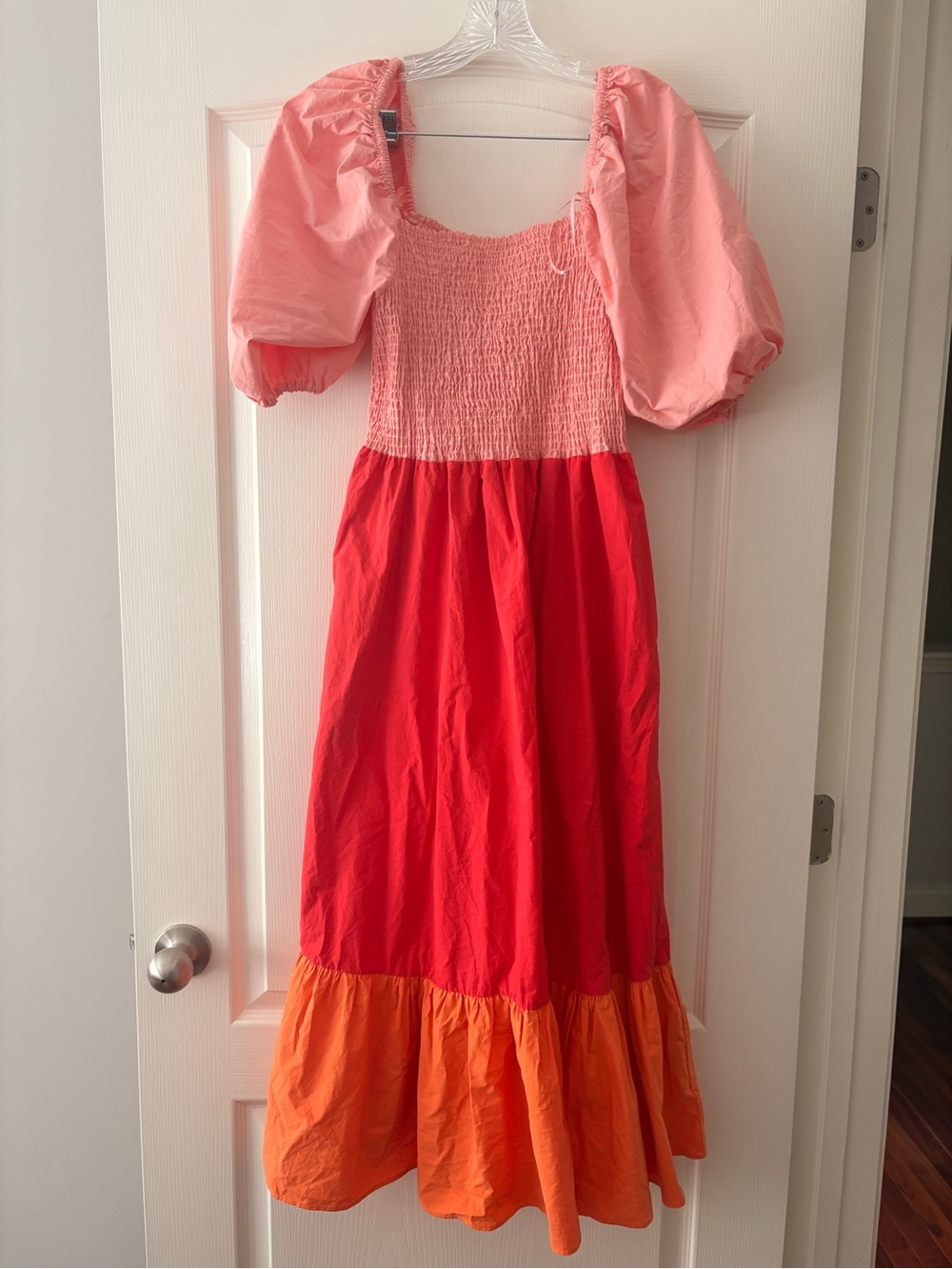 Rhode Eloise Colorblock puffed sleeve dress
